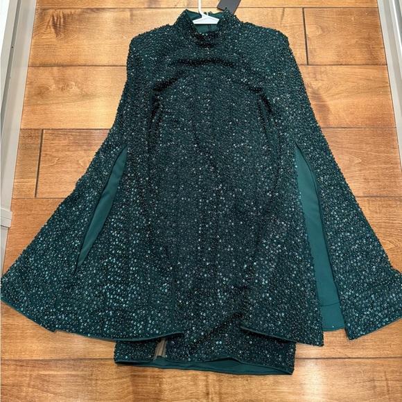 Michael Costello x REVOLVE Mr. Gibson Mini Dress in Hunter Green - Picture 3 of 6